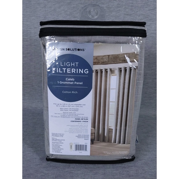 DesignSolutions Caleb GrommetLightFiltering CurtainPanel ( 1 panel only) - Picture 4 of 8